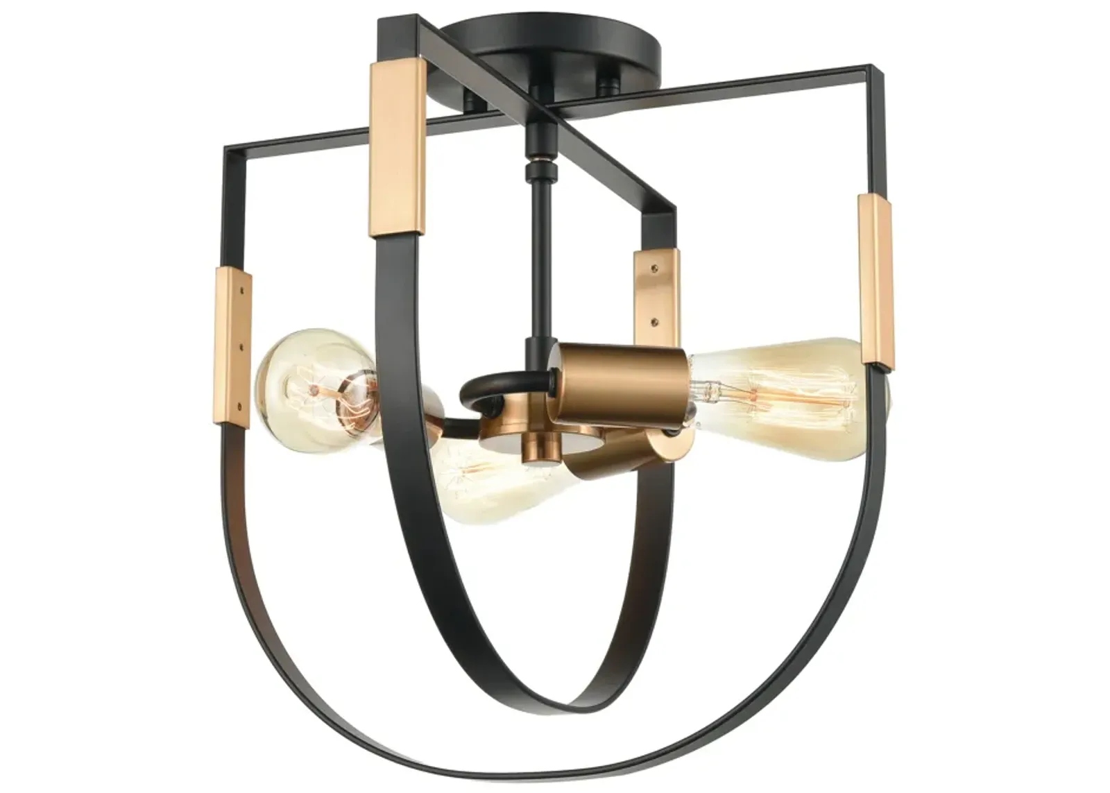 Heathrow 14'' Wide 3-Light Semi Flush Mount