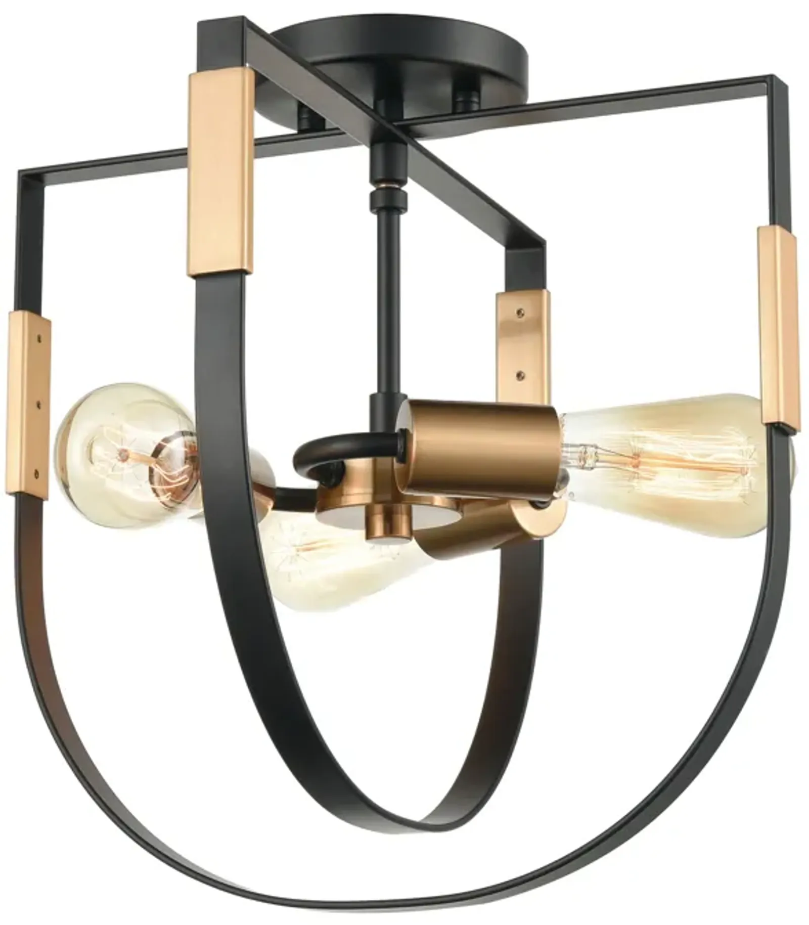 Heathrow 14'' Wide 3-Light Semi Flush Mount