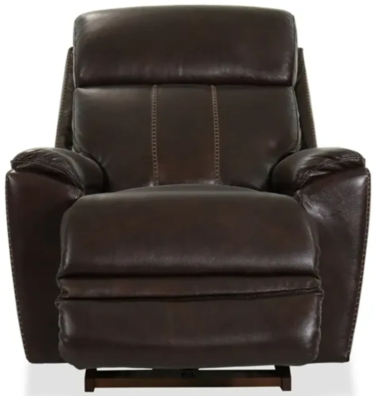 Talladega Chestnut Leather Rocking Recliner