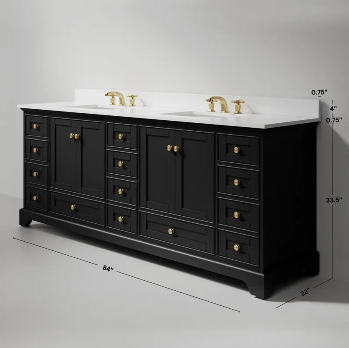 Audrey 84 in. Bath Vanity Set