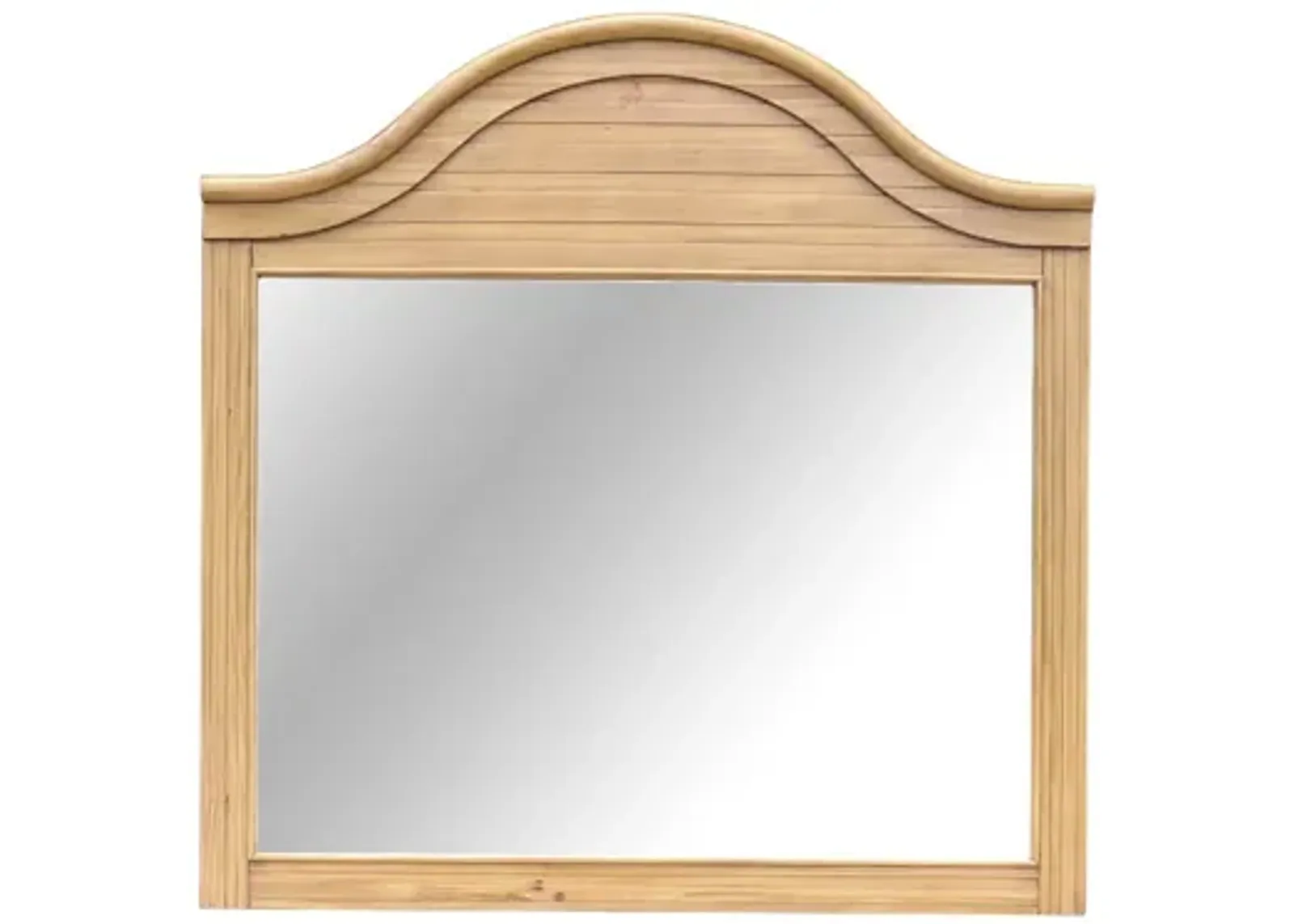 44.5" Beige Vintage Arch Casual Beveled Mirror