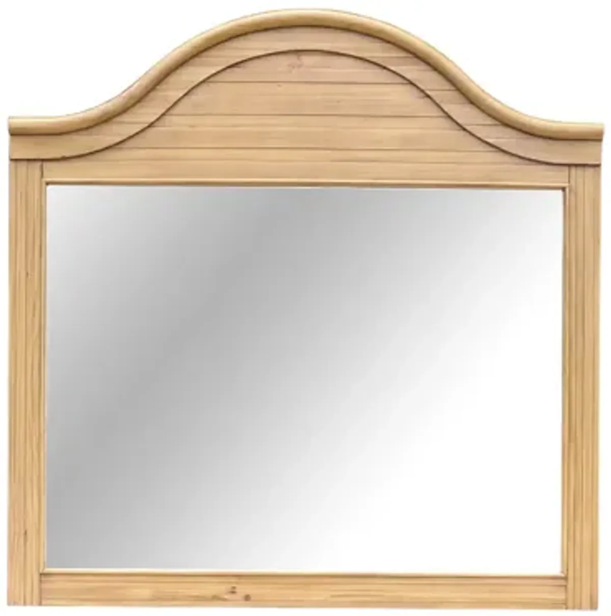 44.5" Beige Vintage Arch Casual Beveled Mirror