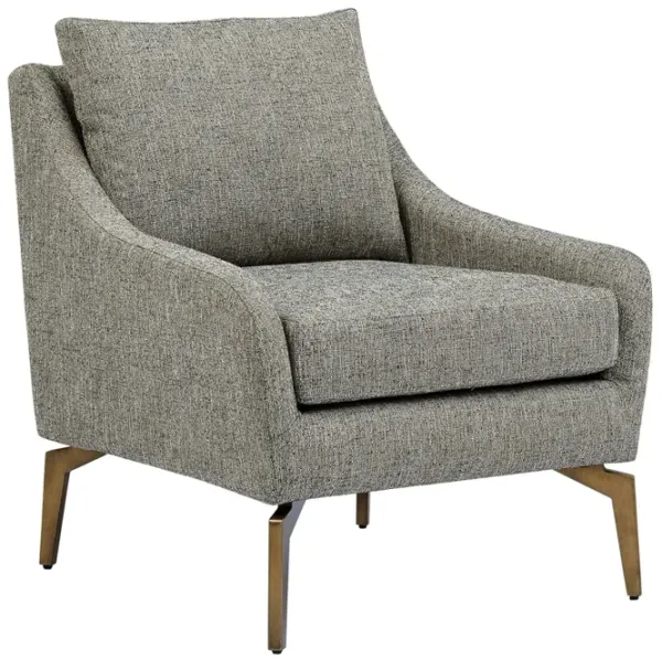 Scott 28" W Metal Leg Accent Chair-Brown