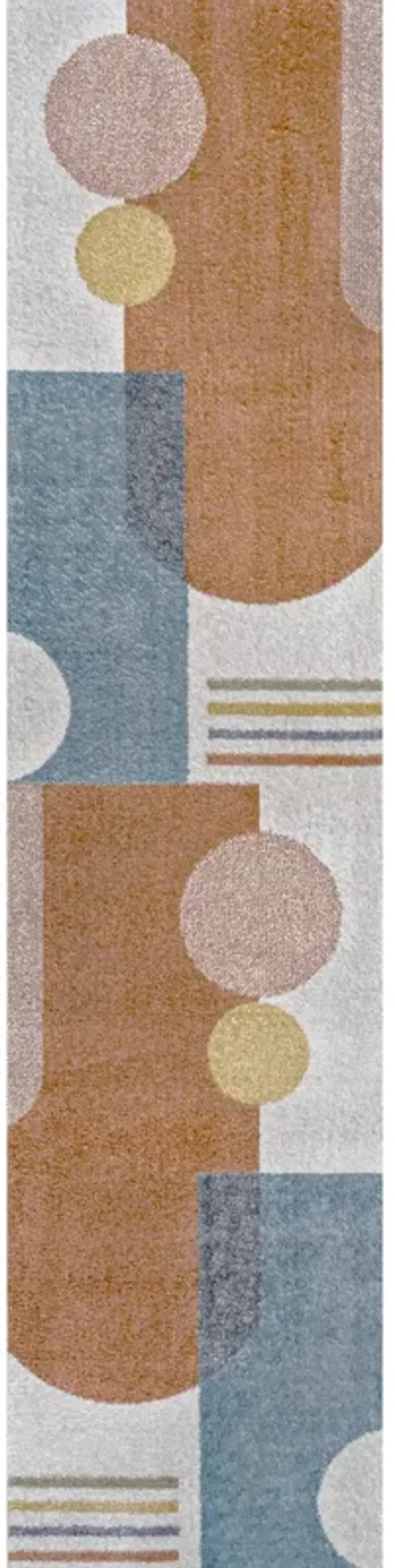 Slinger Modern Contemporary Collage Machine-Washable Runner Rug