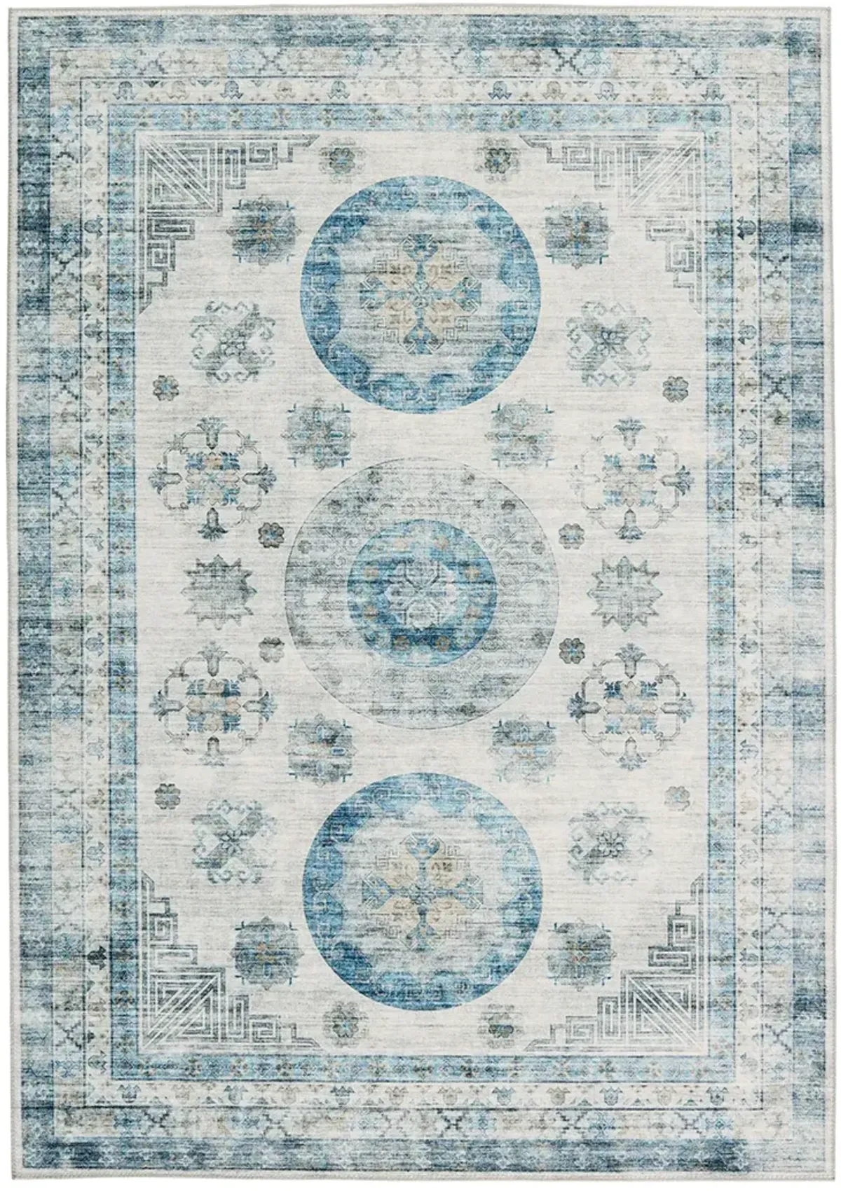 Kalesi Nyria Blue 2'6" x 8' Runner Rug