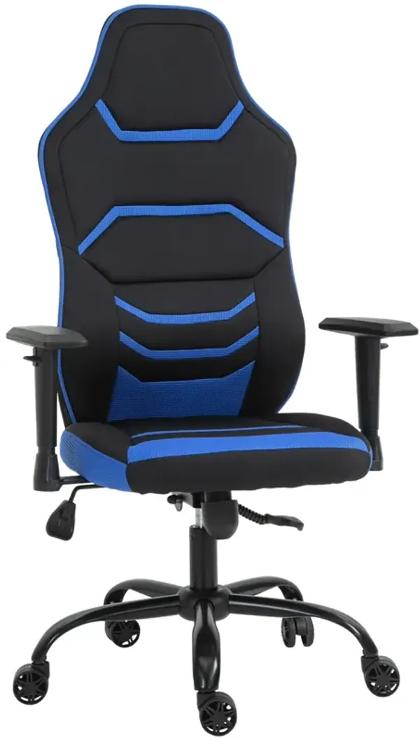 Blue Racing Gaming Chair: High Back, Tilt Adjustable Armrest