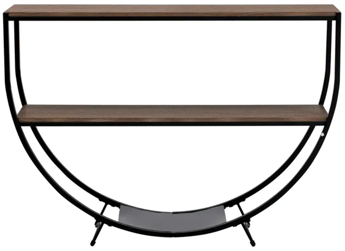 Merax Industrial Demilune Shape Console Table