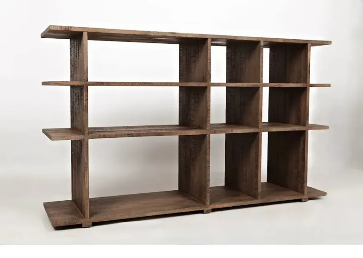 Jofran Conundrum Modern Distressed Solid Acacia Bookcase