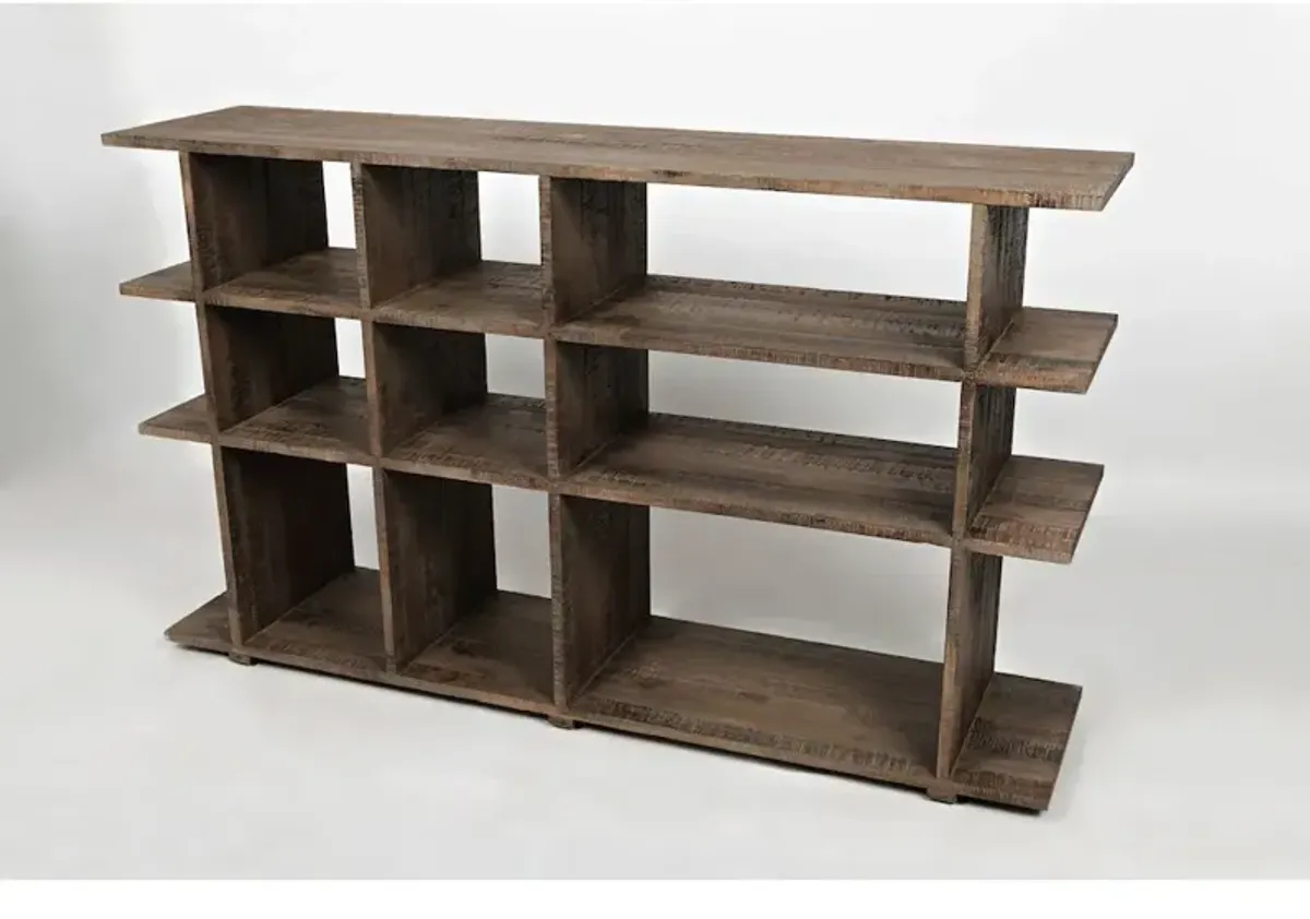 Jofran Conundrum Modern Distressed Solid Acacia Bookcase