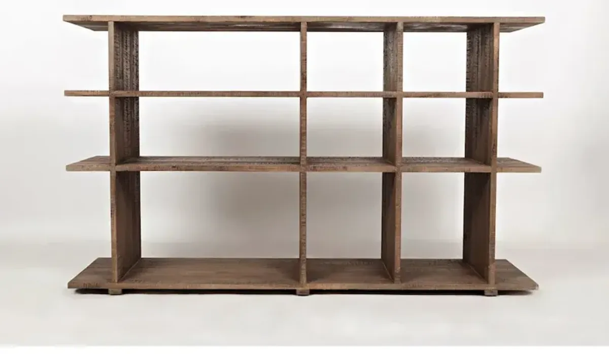 Jofran Conundrum Modern Distressed Solid Acacia Bookcase