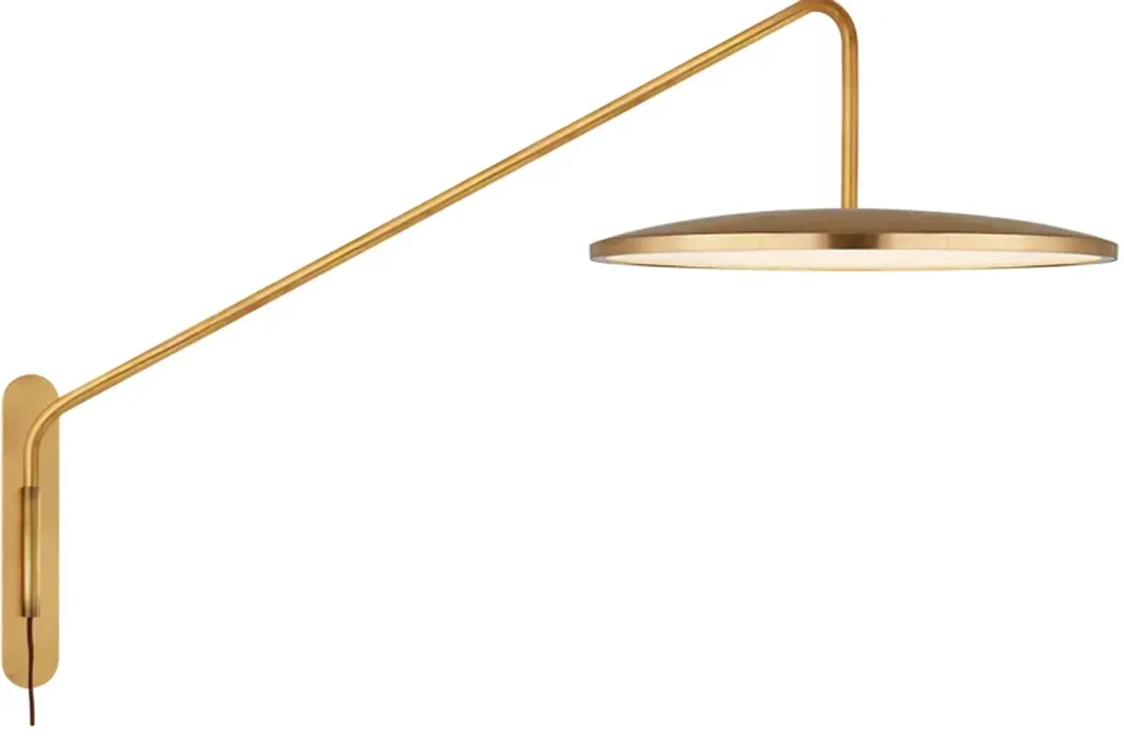 Dot 16" Articulating WallLight in Natural Brass