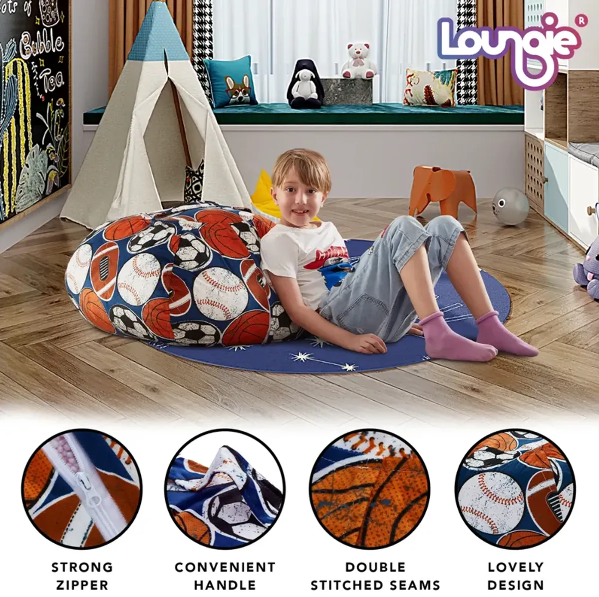 Loungie  Bean Bag Cover Microfiber 32"x32"