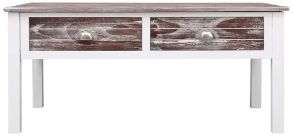 vidaXL Coffee Table Brown 39.4"x19.7"x17.7" Wood