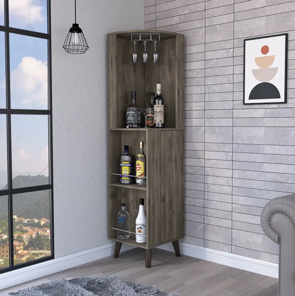 Quinn Corner Bar Cabinet