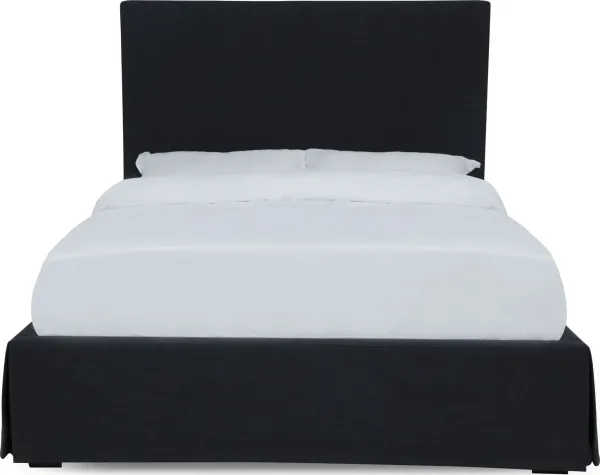 Cheviot California King-Size Upholstered Skirted Storage Panel Bed