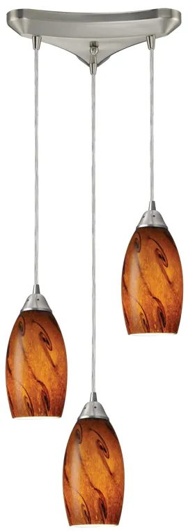 Galaxy 10" Wide Brown Mini Pendant