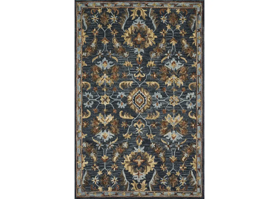 Victoria Denim/Multi 9'3" x 13' Rug