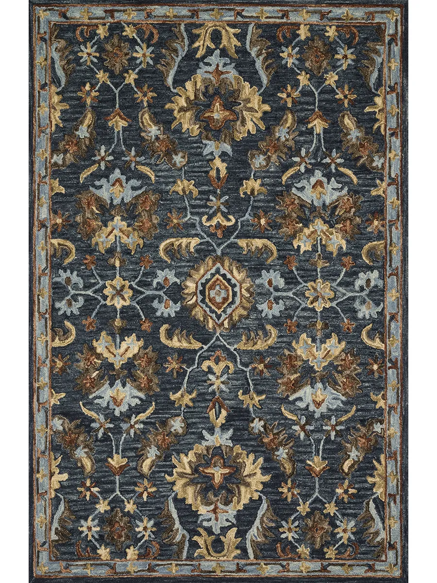 Victoria Denim/Multi 9'3" x 13' Rug