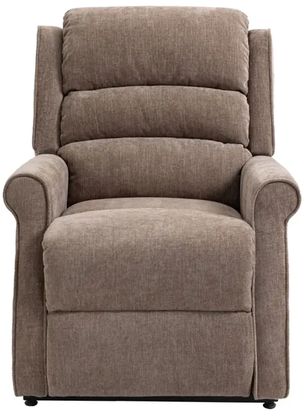 MONDAWE Chenille Fabric Power Lift Recliner Chair for Elderly with 8-Point Massage and Remote Control