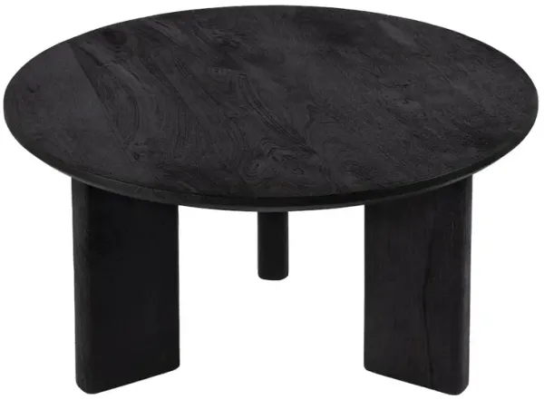 Butler Specialty Jenni 30 in. W Round Wood Coffee Table, Black