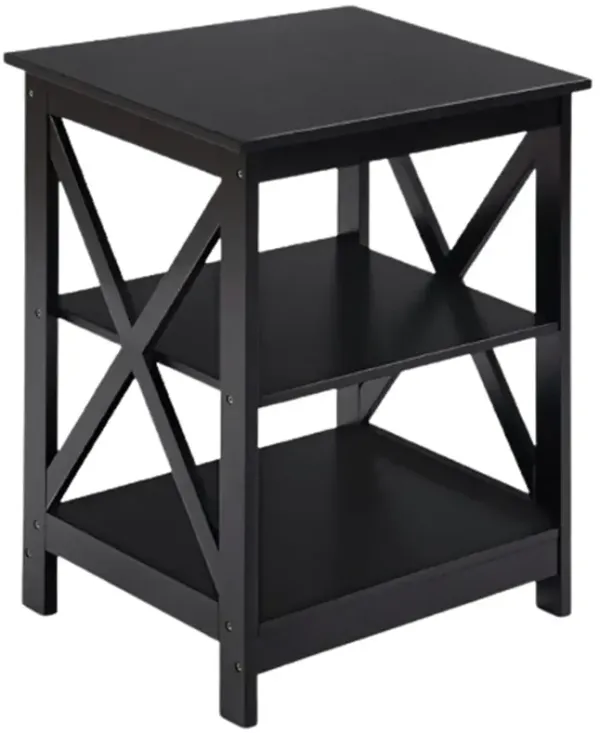 2 Pieces 3-Tier Display Storage End Table