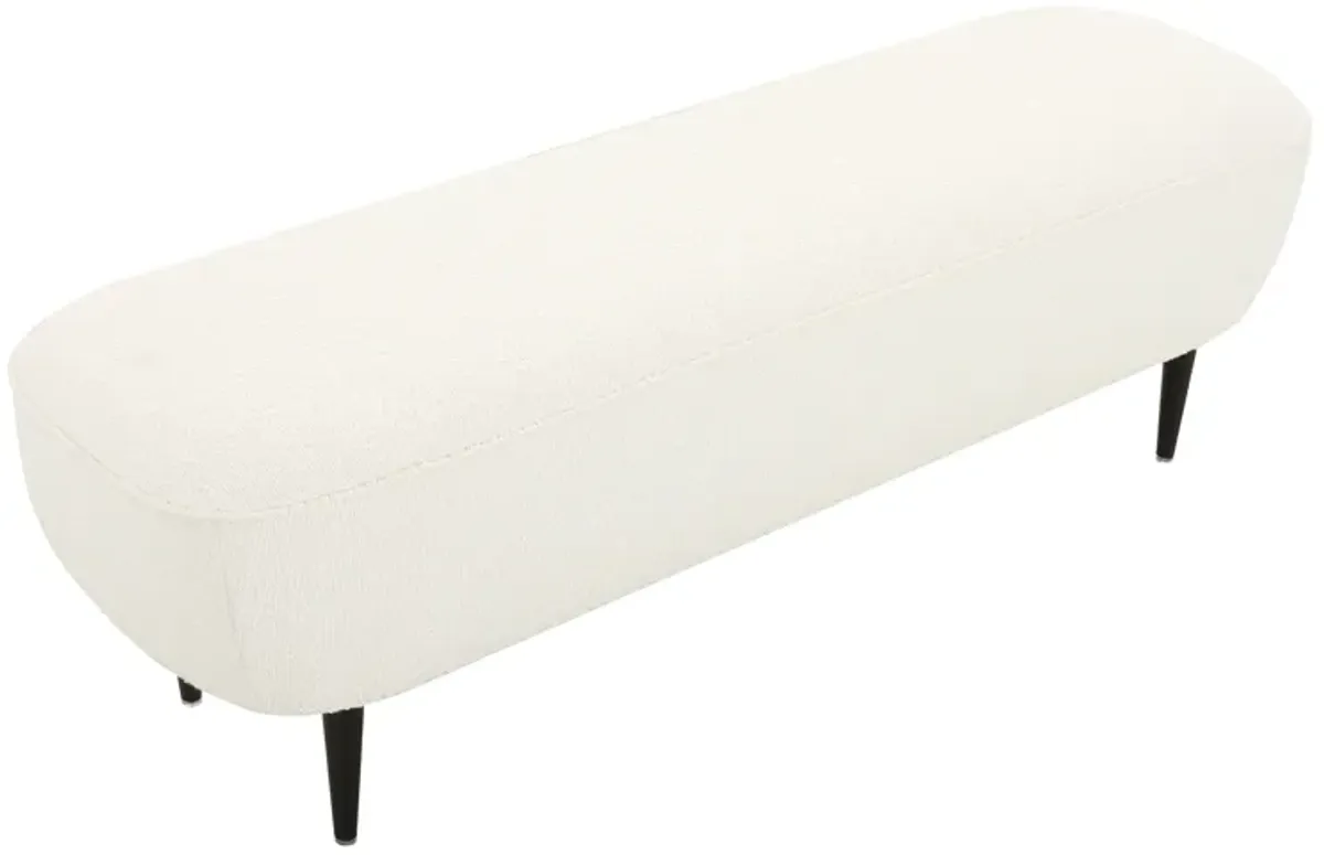 Denise Cream Boucle Bench