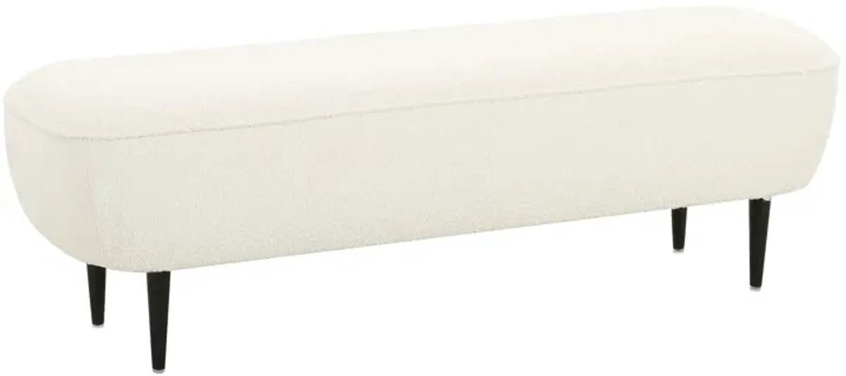 Denise Cream Boucle Bench