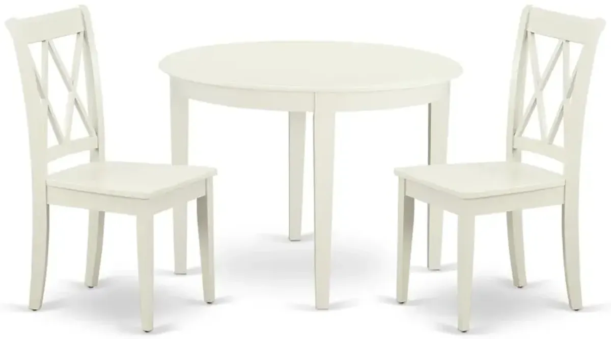 Dining Room Set Linen White, BOCL3-LWH-W