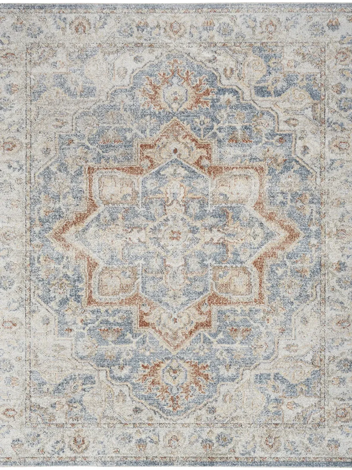 Astra Machine Washable ASW12 Denim/Multicolor 4' x 6' Rug