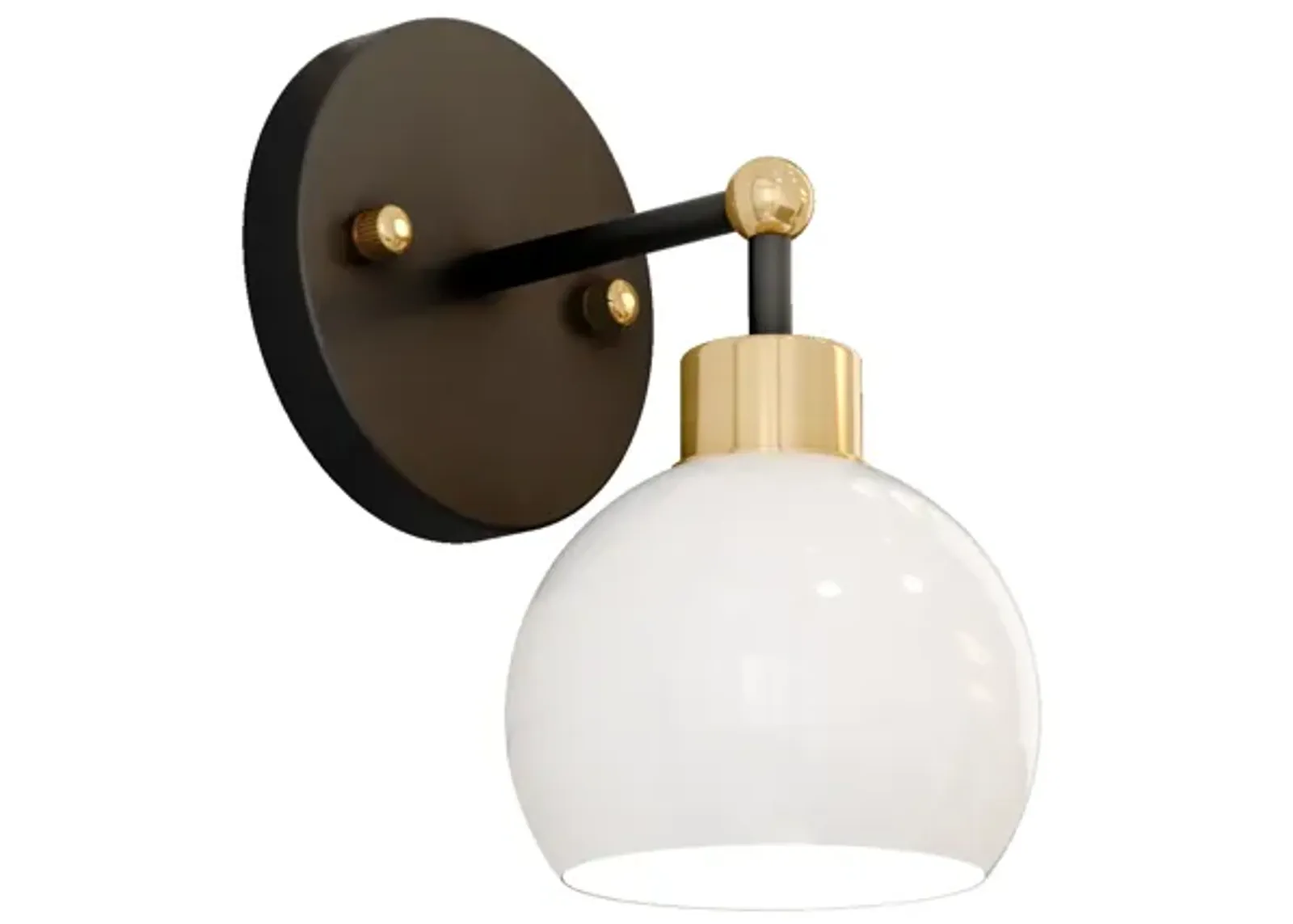 Hannes 1-Light Steel Ball Shade Vanity Sconce