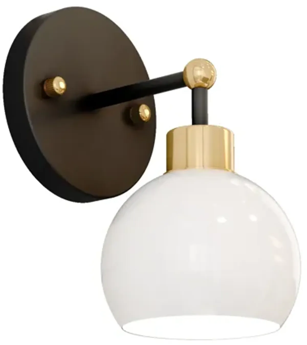 Hannes 1-Light Steel Ball Shade Vanity Sconce