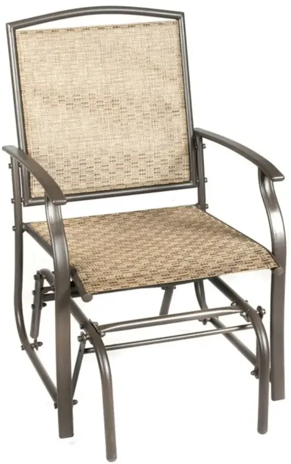 Steel Frame Garden Swing Single Glider Chair Rocking Seating
