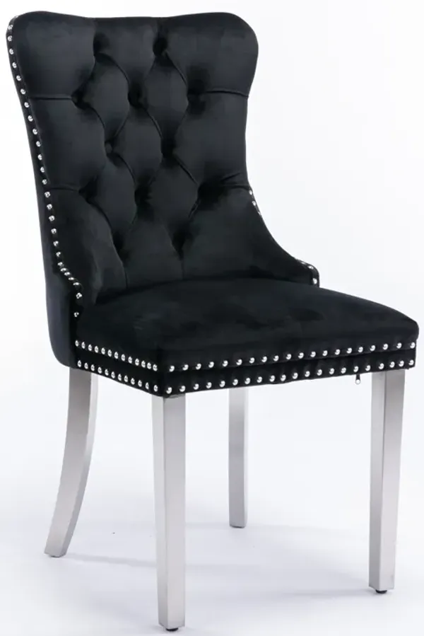 Streamdale Nikki Velvet Tufted Dining Chair