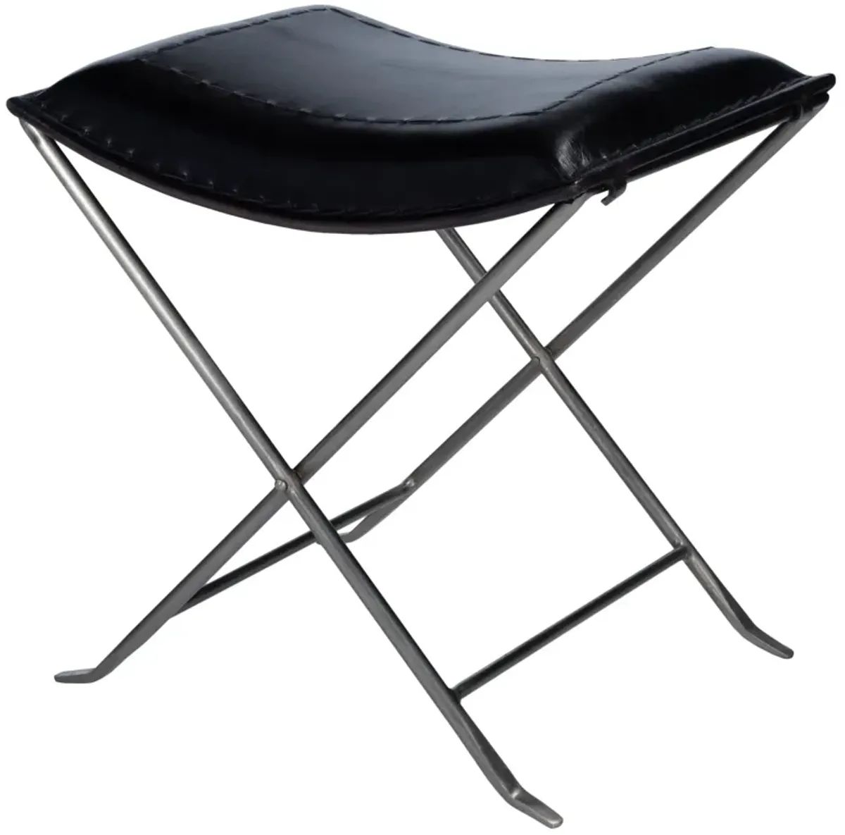 Homezia Modern Black Leather Stool