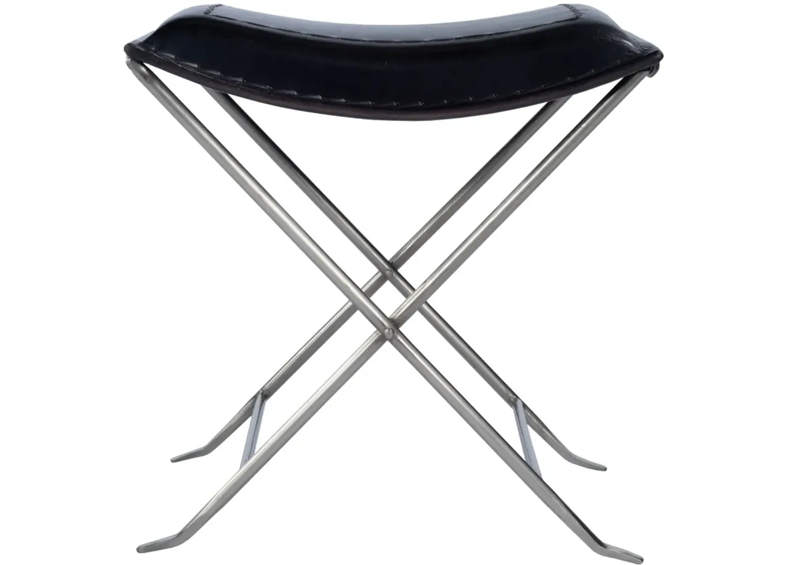 Homezia Modern Black Leather Stool