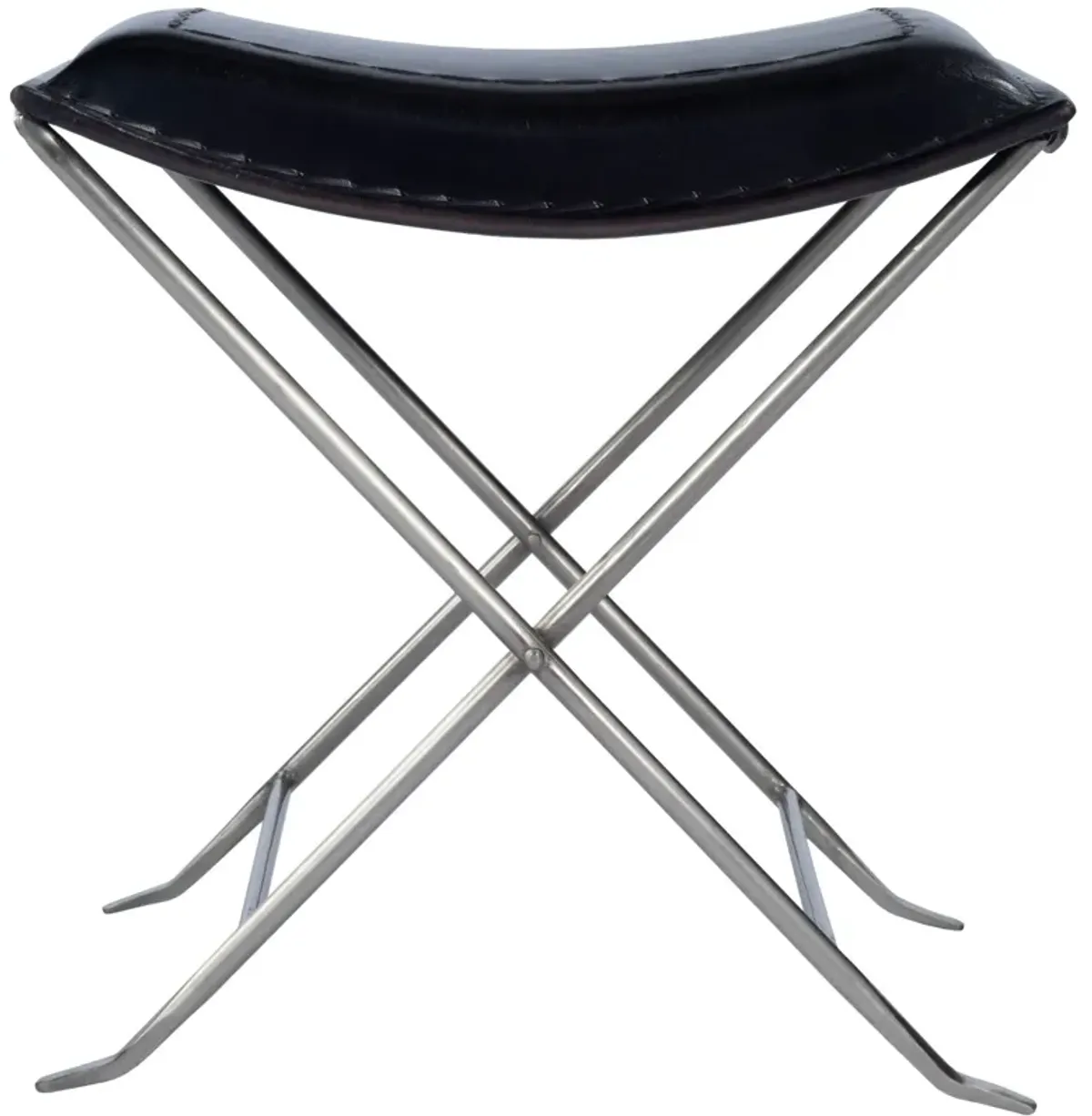 Homezia Modern Black Leather Stool