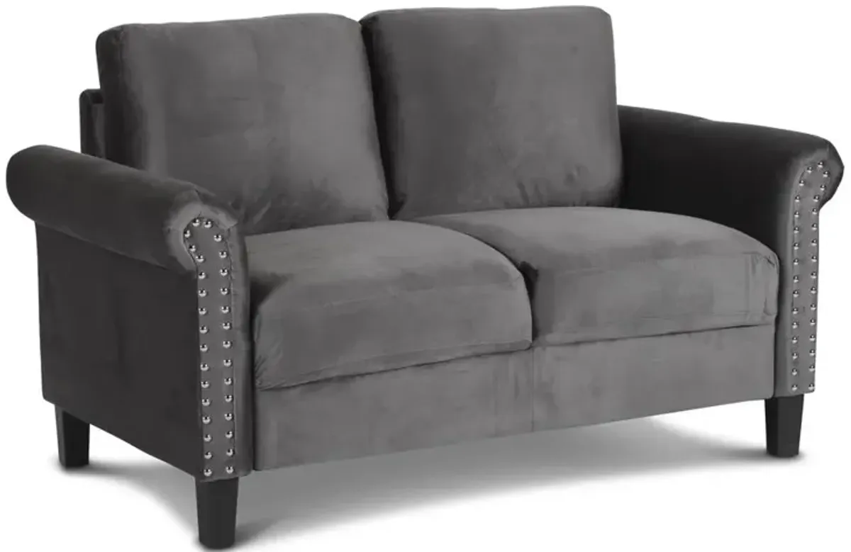 New Classic Furniture Alani Loveseat-Slate Gray