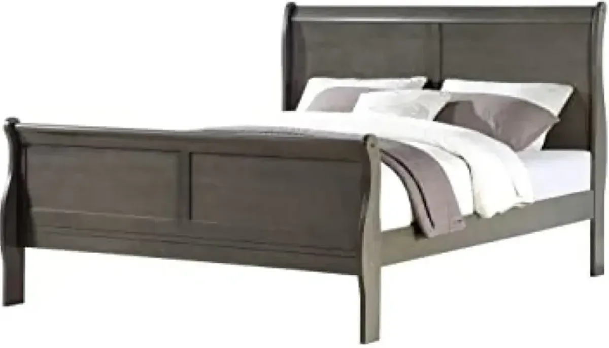 Louis Philippe Eastern King Bed In Dark