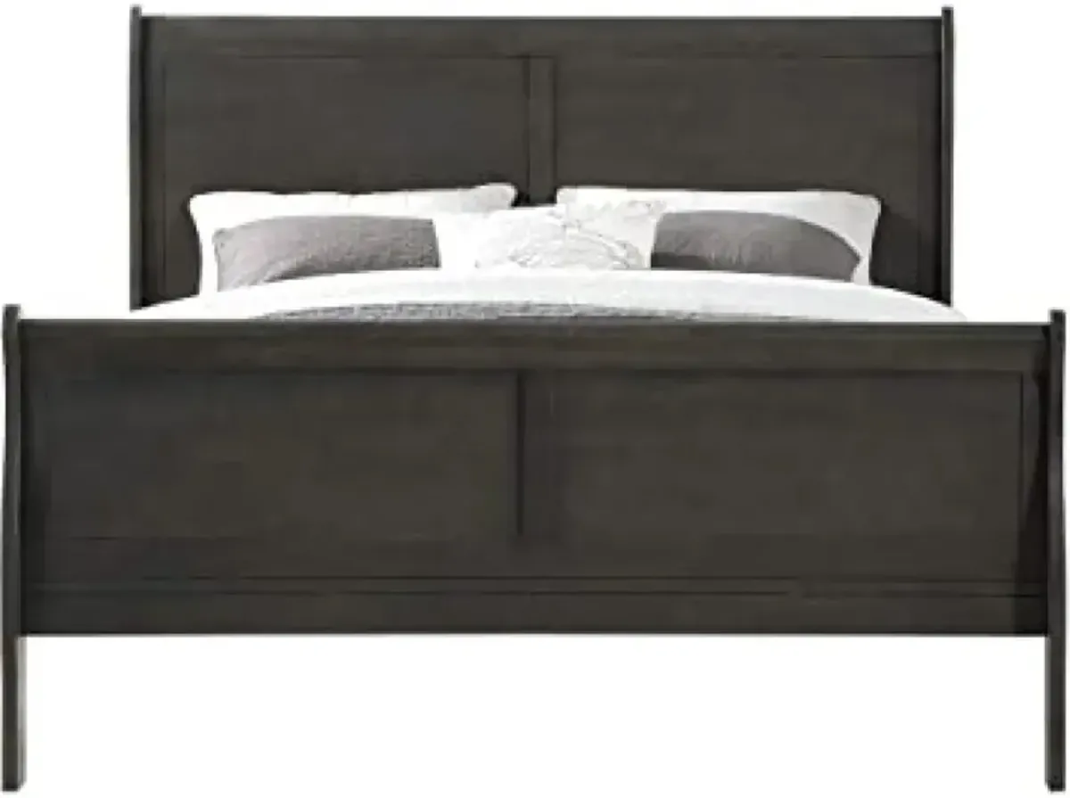 Louis Philippe Eastern King Bed In Dark