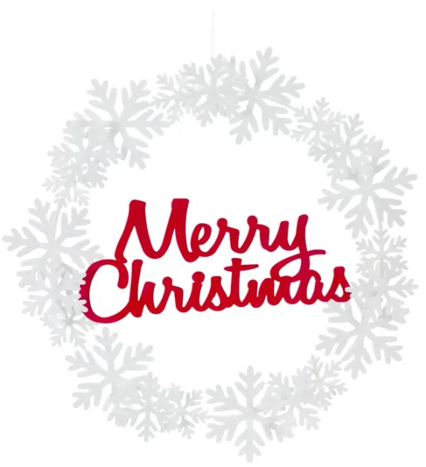 Iron Merry Christmas Wreath for Festive Seasonal Display