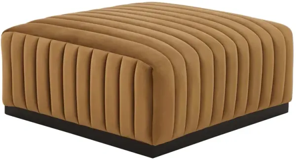 Conjure Channel Tufted Performance Velvet Ottoman
