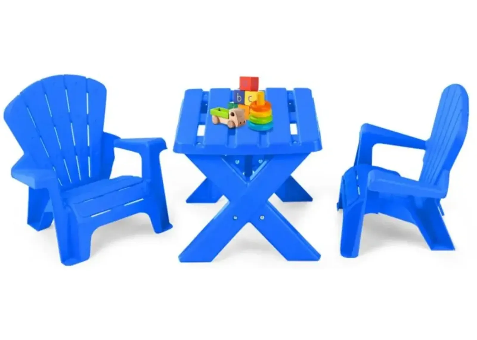 Hivvago 3-Piece Plastic Children Play Table Chair Set