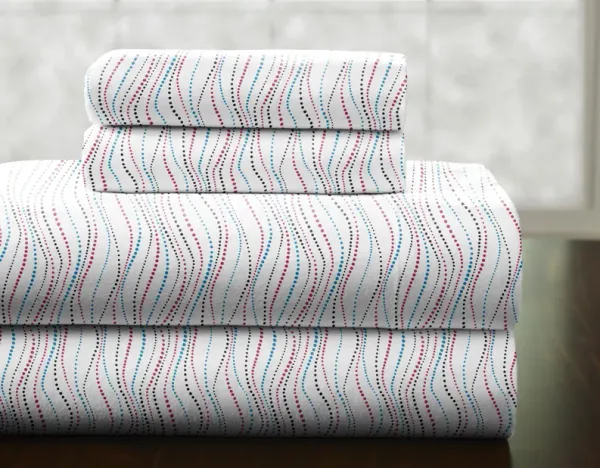Pointehaven Heavy Weight 100% Cotton Snowflakes Brown Printed 170 GSM Flannel 4 pc Sheet Set, Full