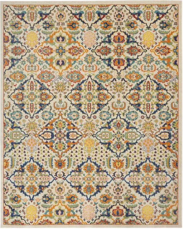 Allur ALR03 Ivory/Multicolor 6' x 9' Rug