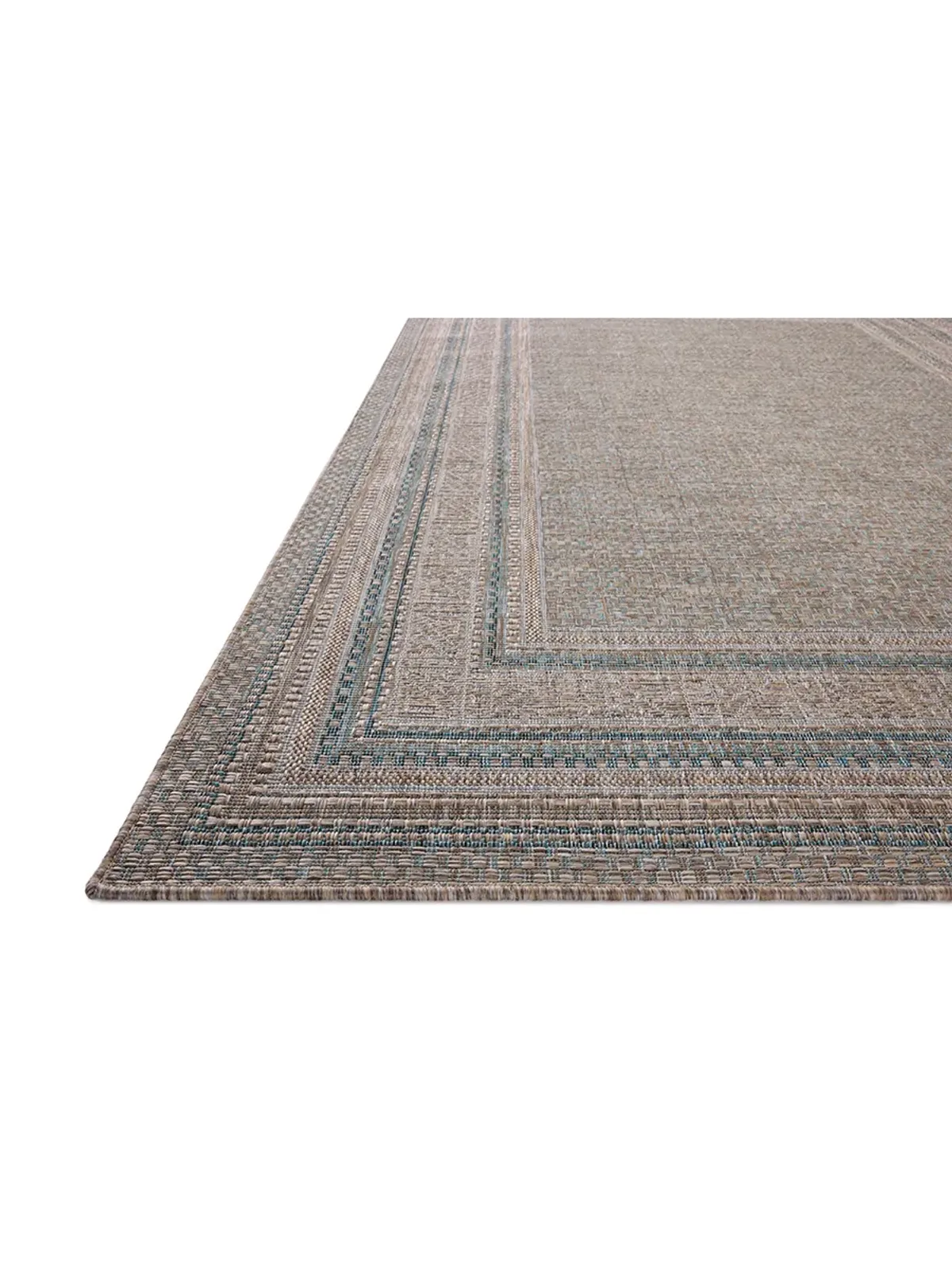 Topanga Natural/Teal 7'10" x 10' Area Rug by Amber Lewis x Loloi