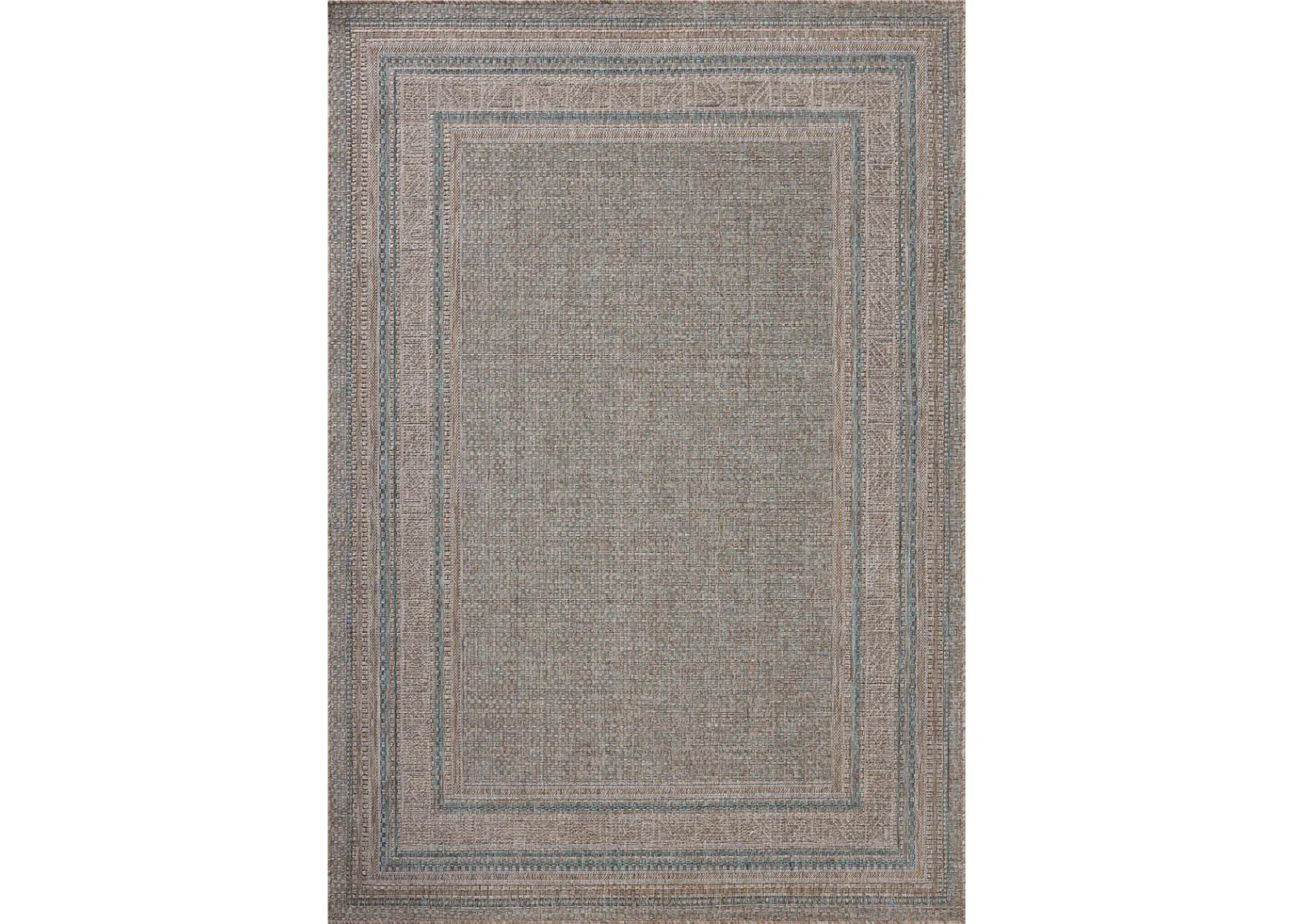 Topanga Natural/Teal 7'10" x 10' Area Rug by Amber Lewis x Loloi