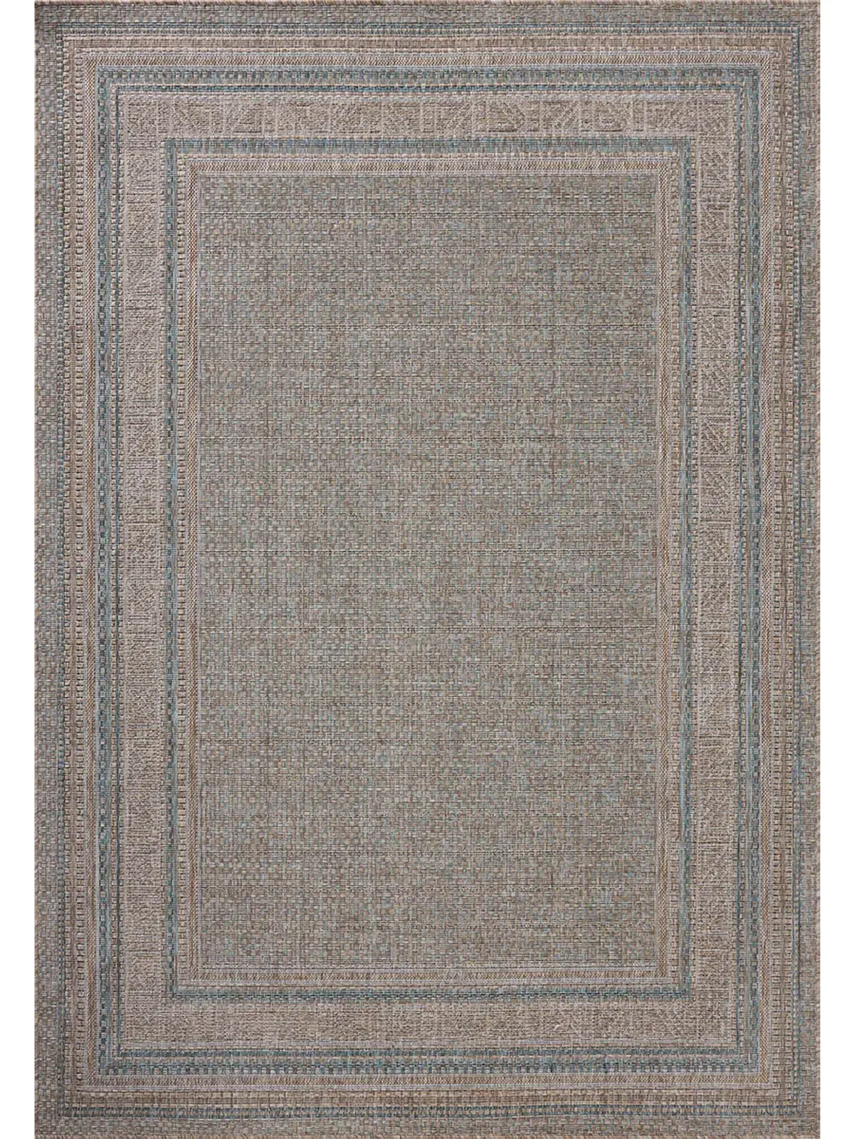 Topanga Natural/Teal 7'10" x 10' Area Rug by Amber Lewis x Loloi