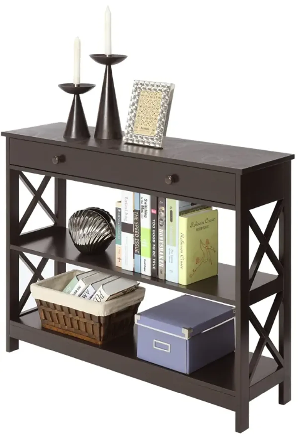 Oxford 1 Drawer Console Table with Shelves