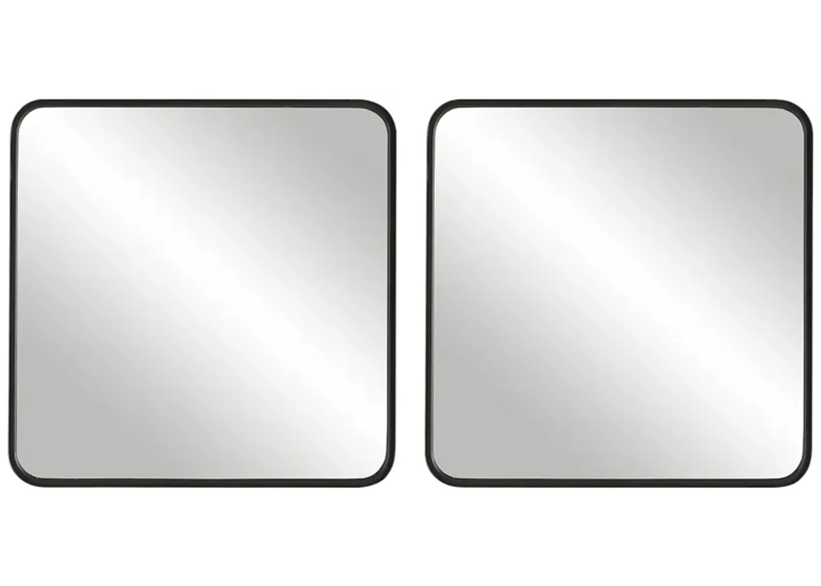 Satin Black Mirrors (Set of 2)