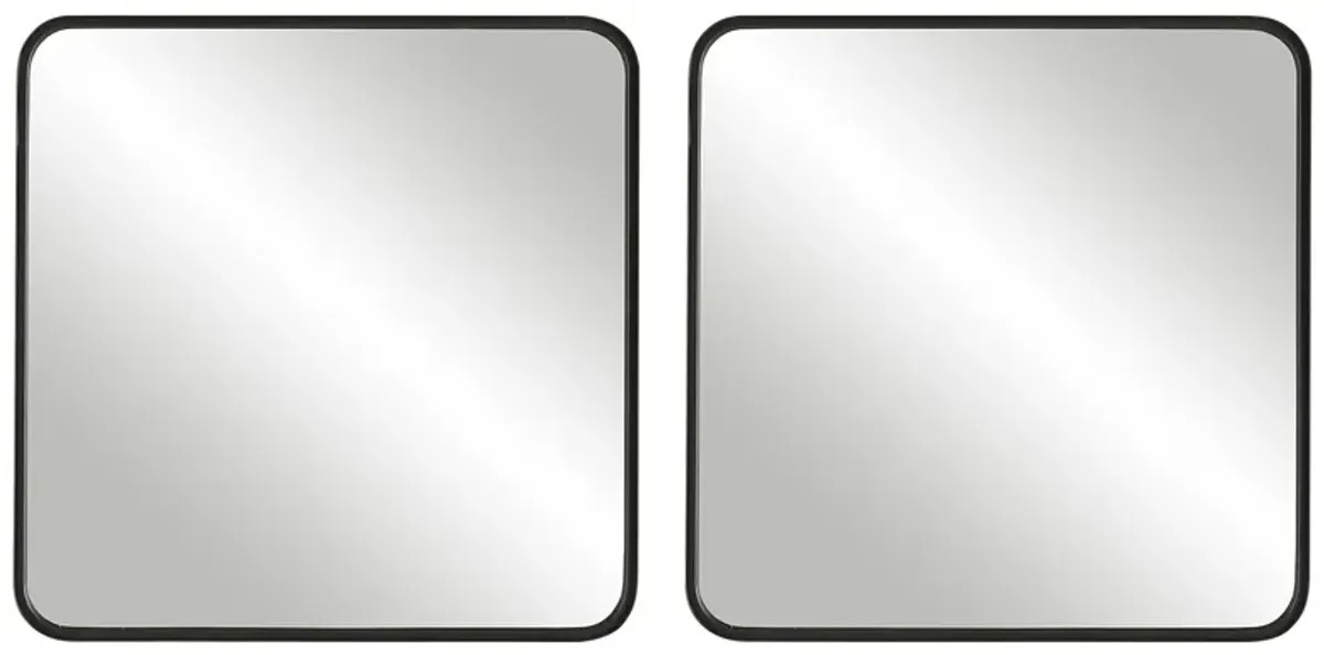 Satin Black Mirrors (Set of 2)